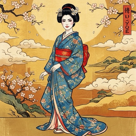 Siroe — Ukiyo-e woodblock style
