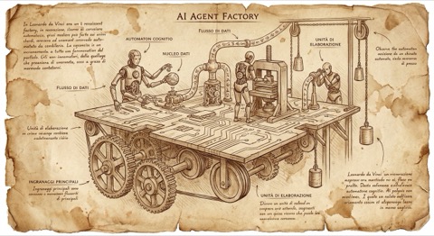 AI multi-agent implementation — Da Vinci style